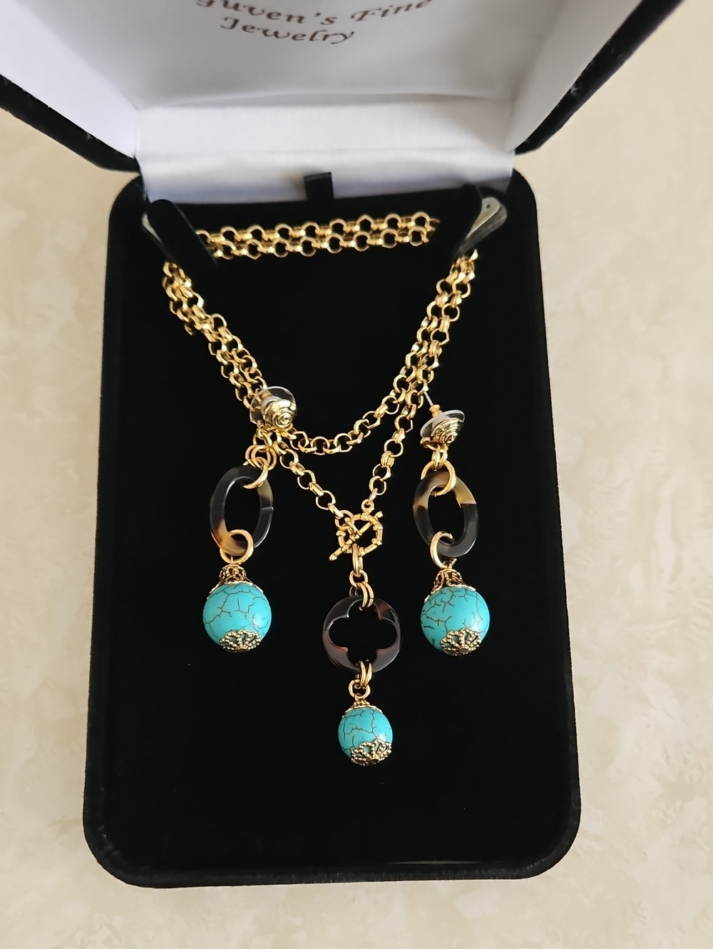 Necklace & Earrings.